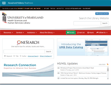 Tablet Screenshot of hshsl.umaryland.edu