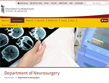 Tablet Screenshot of neurosurgery.umaryland.edu
