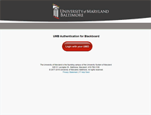 Tablet Screenshot of blackboard.umaryland.edu