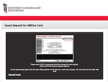 Tablet Screenshot of guestdeposit.umaryland.edu