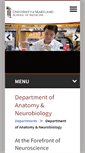 Mobile Screenshot of neurobiology.umaryland.edu