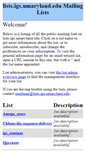 Mobile Screenshot of lists.igs.umaryland.edu