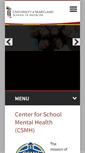 Mobile Screenshot of csmh.umaryland.edu